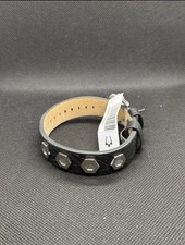 Bulova Precisionist Black Leather Belt-Strap Bracelet men  s