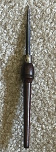 Vintage Watchmaker 6" Steel Scratch Awl Scribe Dark Wood Fancy Handle Tool