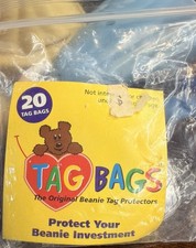 Tag Bags Tag Protectors for Beanie Babies Clear Plastic 20 count