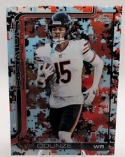 2025 Topps Chrome Football ROME ODUNZE Team Camo Variation #49 Bears!!