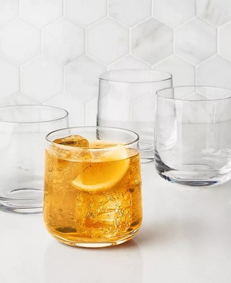 Set of 4 Clear Glass 11oz Rocks Glasses The Cellar Gil Collection -  New In Box