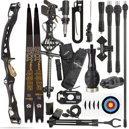 Sanlida X10 Recurve Bow Set 66/68/70" ILF14–56lbs Arrows Target Competition - Picture 4 of 25