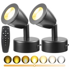 2 Pack LED Spot Lights with Timer Remote Dimmable Uplighting for Plants