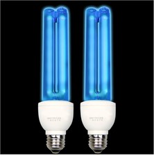 "2 Pack UV Light Bulb with Ozone 25 Watt UVC Bulb 185nm/254nm E26 2 Count "