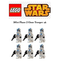 LEGO Star Wars Phase 2 501st Legion Clone Trooper 6 Minifigs 75378 Army Builder