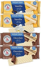 Voortman Bakery Sugar Free Wafers Variety Pack | Chocolate & Vanilla- 4 PACK