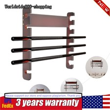 Brown Pool Stick Holder, 6 Pool Cue Rack Wall Mount Table Equipment Accessories