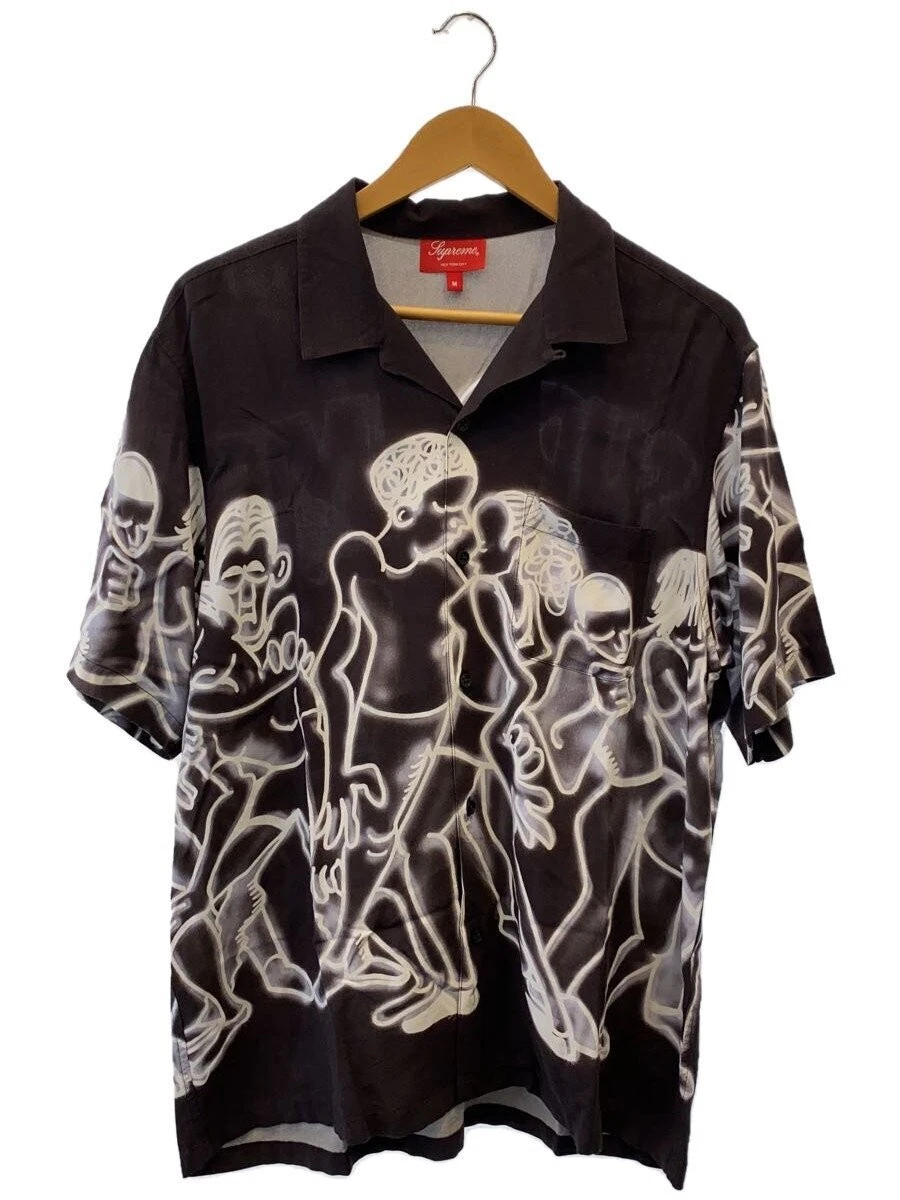 Chemise Supreme manches courtes/M/rayonne/noir/tout motif