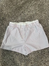 art class Pink  Gray Stripe Elastic Waist Shorts
