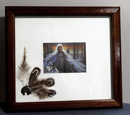 Indianer Gemälde Acryl Charles Frizzell Wa Wakan Wi Mutter Erde