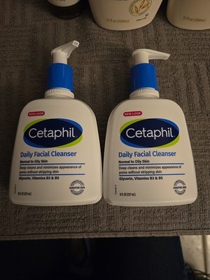 2 Cetaphil Daily Facial Cleanser, 8 fl oz (237 ml) (M19)