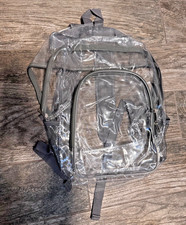 Clear Backpack Transparent See Thru School Security Heavy Duty / NEW