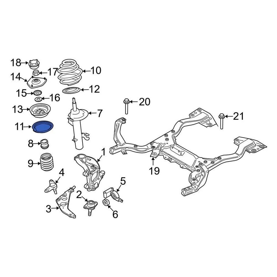 For Mini Cooper 2002-2015 Mini 31331128523 Front Upper Coil Spring Insulator Foto 3 de 4