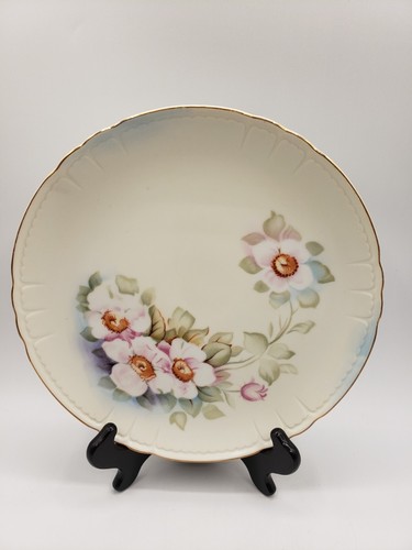Piatti Lefton Japan Magnolia 9" KF 2521 fiori e foglie oro dorato - Foto 2 di 6