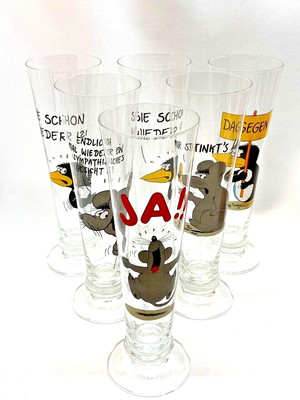 Uli Stein and Gerd Koch German Version Pilsner Beer Glasses Cartoon Edition -6