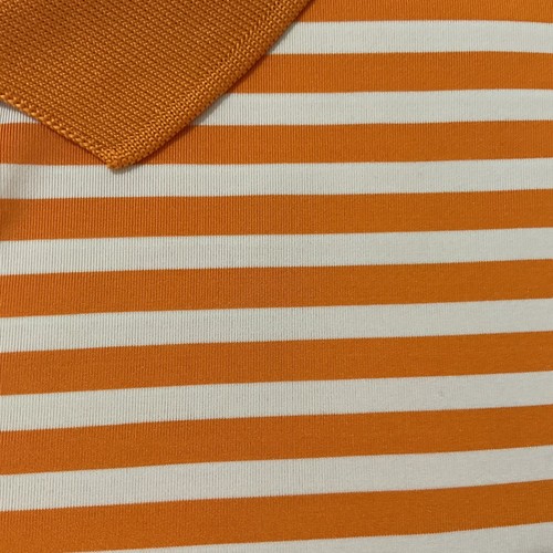 Nautica Boy’s XL (18/20) Orange White Striped Polo Short Sleeve Stretch - Picture 8 of 10