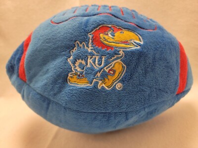 KU Jayhawk Reversible Plush 2 In 1 Football Stuffed Animal Rock Chalk JAYHAWK!