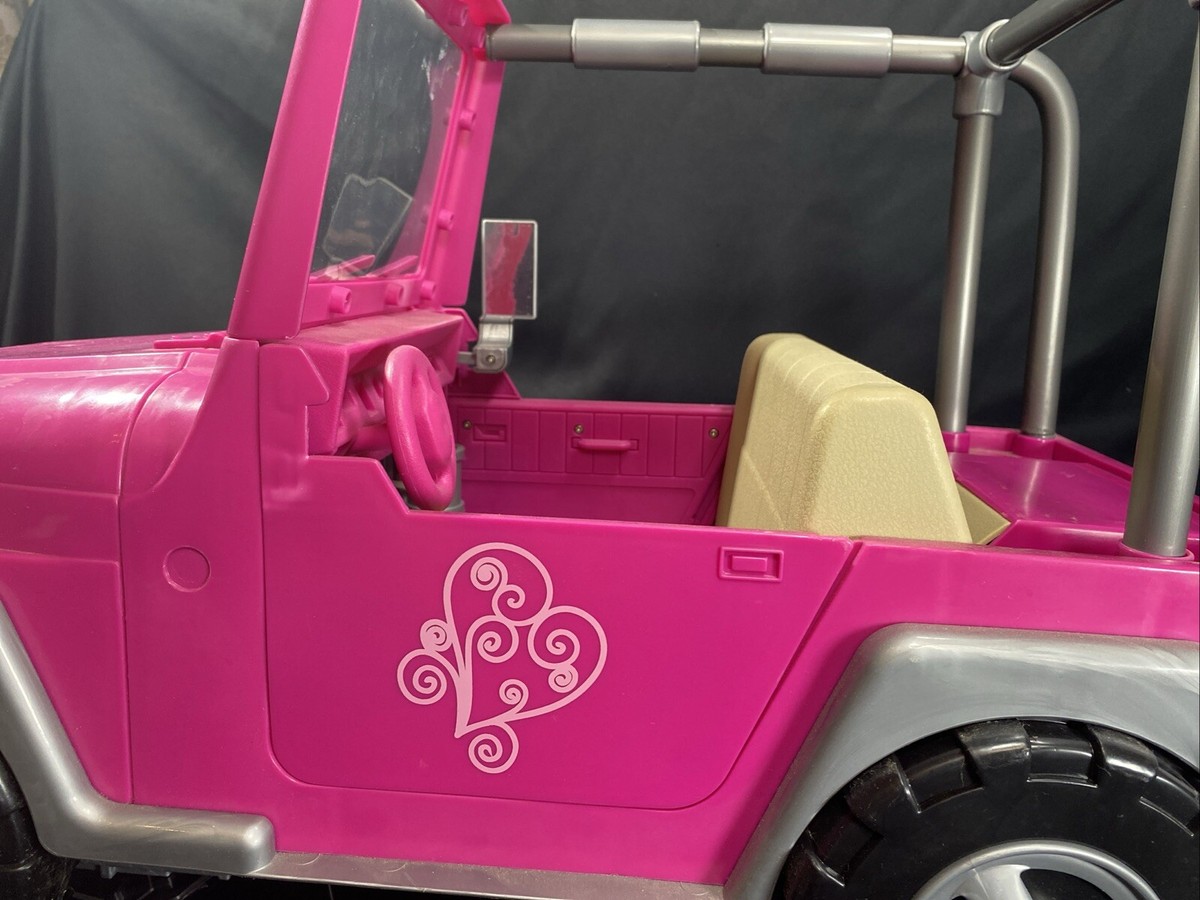 Our Generation OG Girl 4x4 Jeep 18-Inch Doll Fuchsia Pink Gray