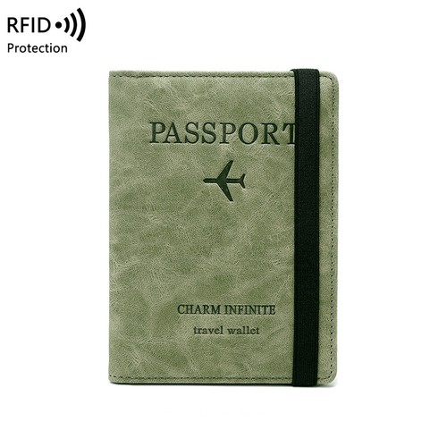 Custodia carta d'identità blocco RFID copertura pelle pu supporto passaporto da viaggio sottile US VELOCE - Foto 33 di 37