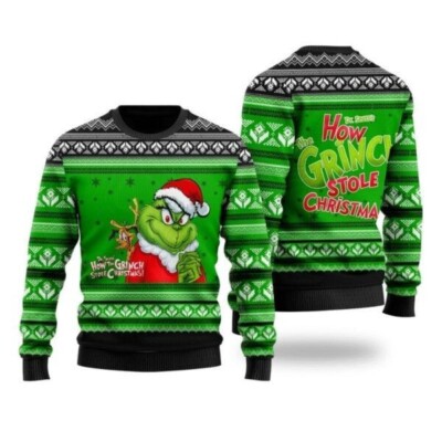 BG Merry Grinc Green Monster Funny Dr. Seuss How The Grinch Stole - Ugly Christm