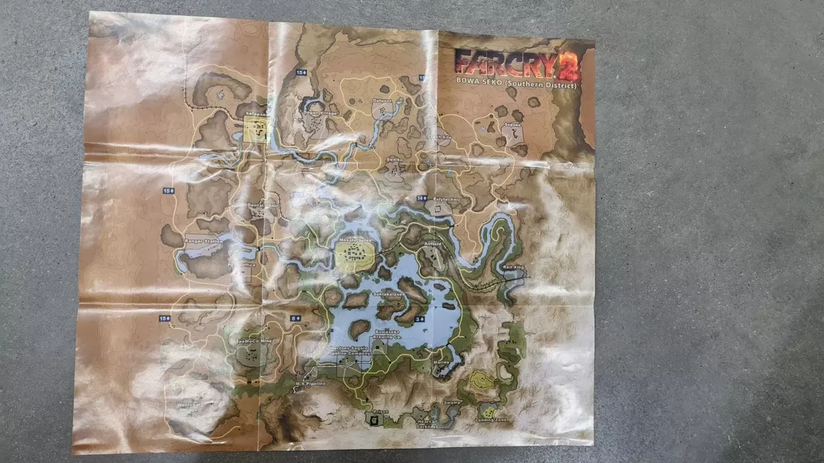 Far Cry 2 Double Sided Map Only Original Genuine No Game