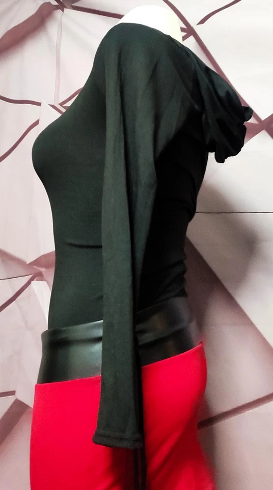 Unisex! Mega heiss! Curvy Kapuzen Hoodie, PU Gurt zum Anpassen der Taille Gr. M - Bild 2 von 4