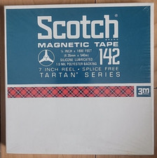 Scotch Magnetic Tape 142 3M 7" Plastic Reel to Reel 1/4" X 1800 -- NEW Sealed