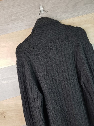 G Star RAW Strickjacke Herren Größe XL Schalkragen CORRECTLINE Wollmischung Zopfmuster - Bild 5 von 17
