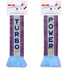 Camion Auto Mini Sciarpa Turbo Power Gagliardetto Ventosa Specchio Deco Bandiera