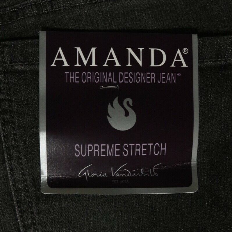 Womens Gloria Vanderbilt Gray Tapered Leg Classic Rise Jeans