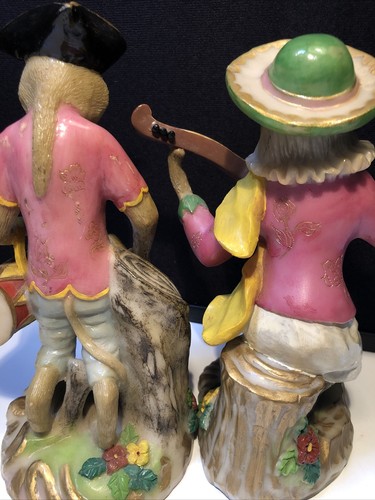 Vintage Resin Detailed Painted Monkeys w Musical Instruments 8”  Revolutionary - Picture 11 of 11