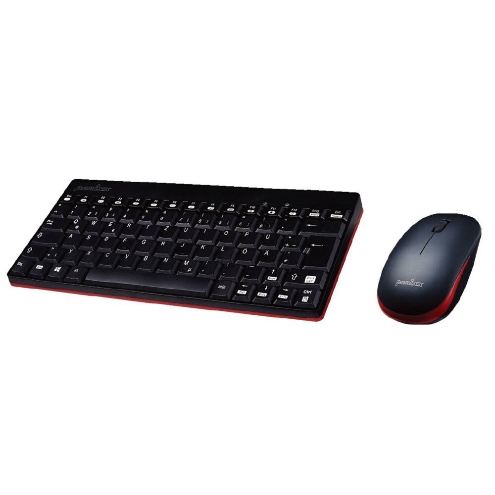 Image of Perixx PERIDUO 712 QWERTZ Kabelloses Mini Tastatur  und Maus Set   Schwarz