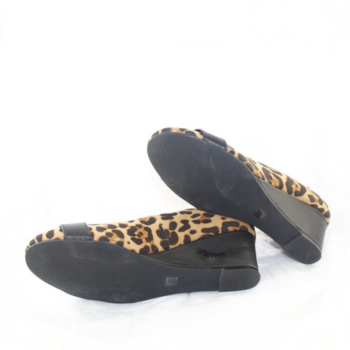 ANNIE SHOES womens GIANDA slip on wedge heel dress shoes size 9.5 W leopard NEW - Picture 7 of 7