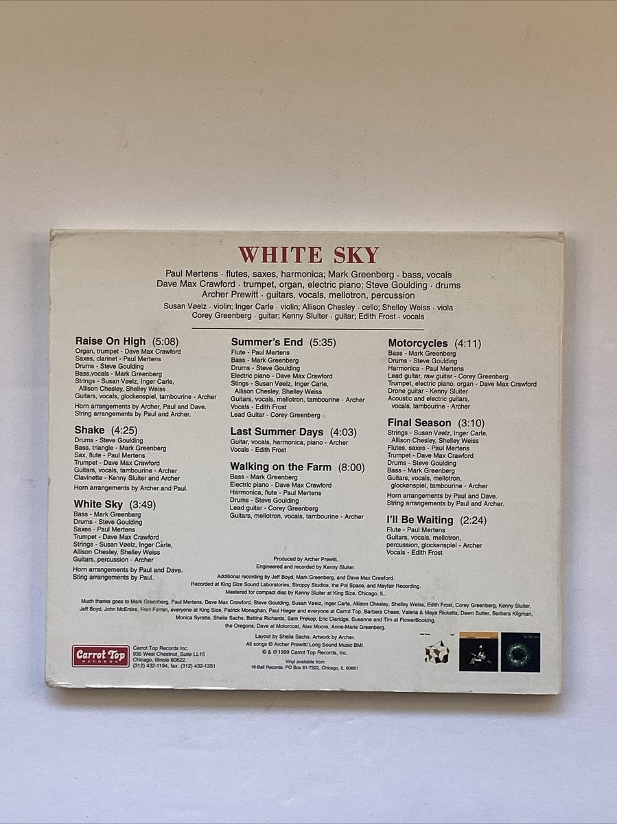 Archer Prewitt - White Sky - CD digipak promo - Carrot Top