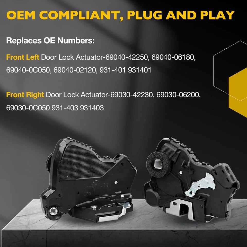 Actuador de cerradura de puerta delantera derecha e izquierda para Toyota Camry 4Runner Lexus Scion 07-19 Foto 3 de 4