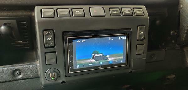 Dash double din black centre console facia trim Fits Land