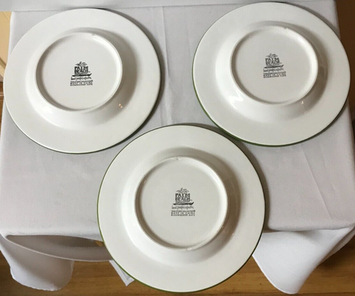 Lot Set 3 Tabletops Unlimited Palm Beach Trees Ceramic 8.5" Salad Lunch PLATES - Picture 2 of 3
