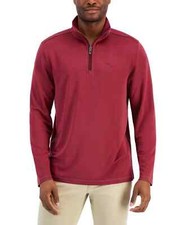 118 Tommy Bahama Men's Kohala Peak Quarter-Zip Sweater, Cherry Stone, XL