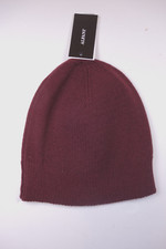 ALFANI Men's Burgudy Red Dressy Solid Ribbed-Knit Beanie Hat Cap NEW OSFM