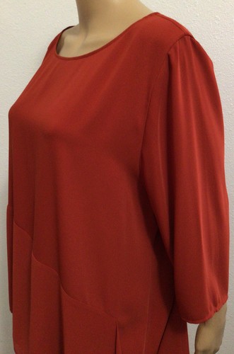 Chico’s Blouse Women’s Assymetrical Hem 3P Sz US 16/18 P * 3/4 Sleeve Pullover - Picture 4 of 12