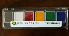 WOLFE FX 6 Color Essential Face Paint Palette, 1 Brush