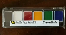 WOLFE FX 6 Color Essential Face Paint Palette, 1 Brush
