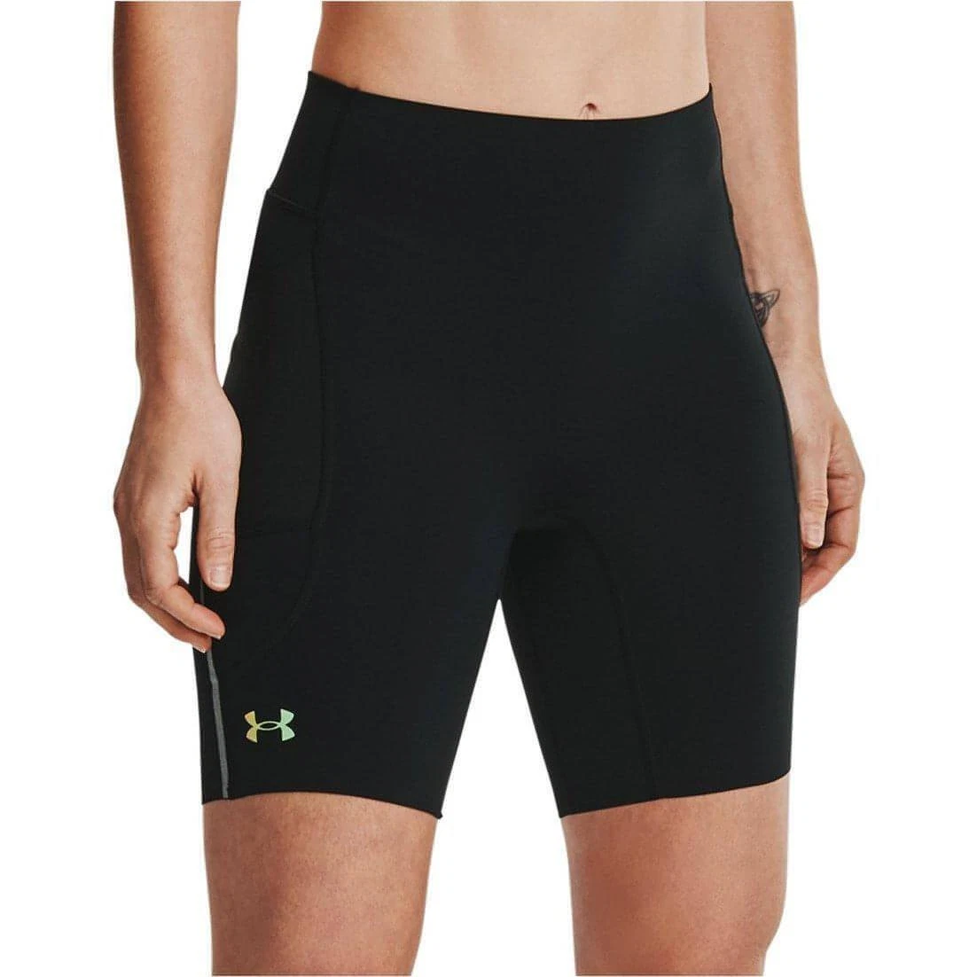 Under Armour Rush Run Pocket Womens Short Running Tights - Black