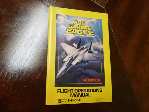 Atari F-15 Strike Eagle Manual Only for Atari 800 800XL XE XL 8-bit computers