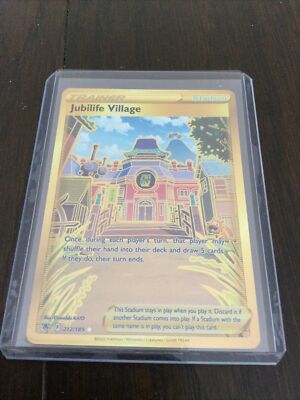 jubilife village pokemon card gold CGC 9.5 Jubilife Village Gold Stadium (Graded Card) main image 0