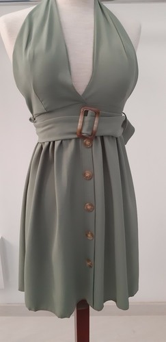 VESTIDO punto verano mujer verde talla unica NUEVO ref. 3-19 | eBay