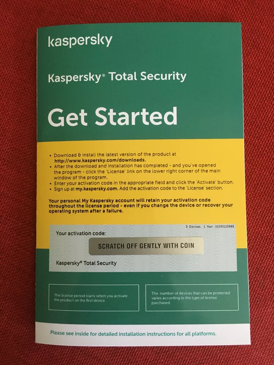 Kaspersky Total Security 2024, 3 Devices PC Mac Android (Exp: 1/6.