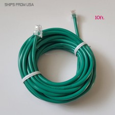 10ft. RJ11 RJ12 CAT5e Green DSL Telephone Data Cable for Centurylink, AT T, etc.