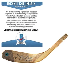 Melker Karlsson Auto Hockey Stick Blade San Jose Sharks Autograph Beckett Proof