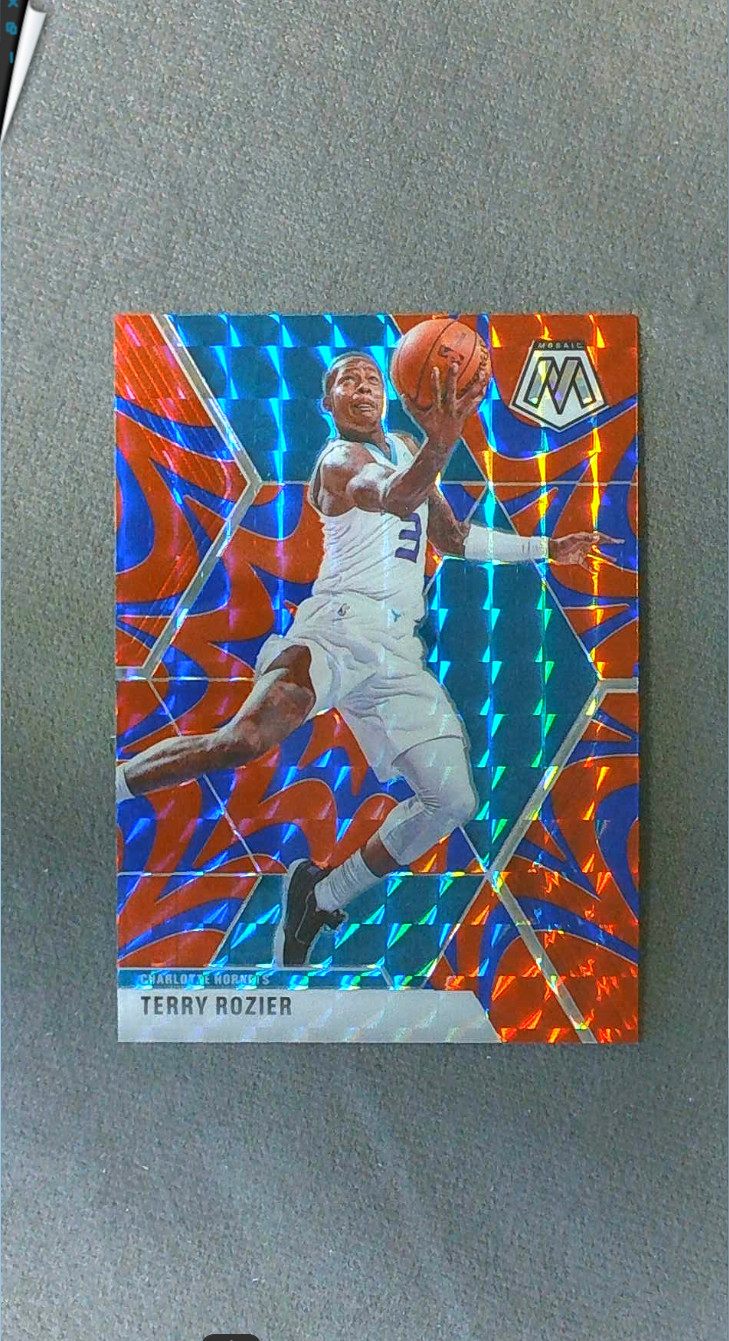 2019-20 Panini Mosaic Reactive Blue Prizm #72 Terry Rozier Hornets